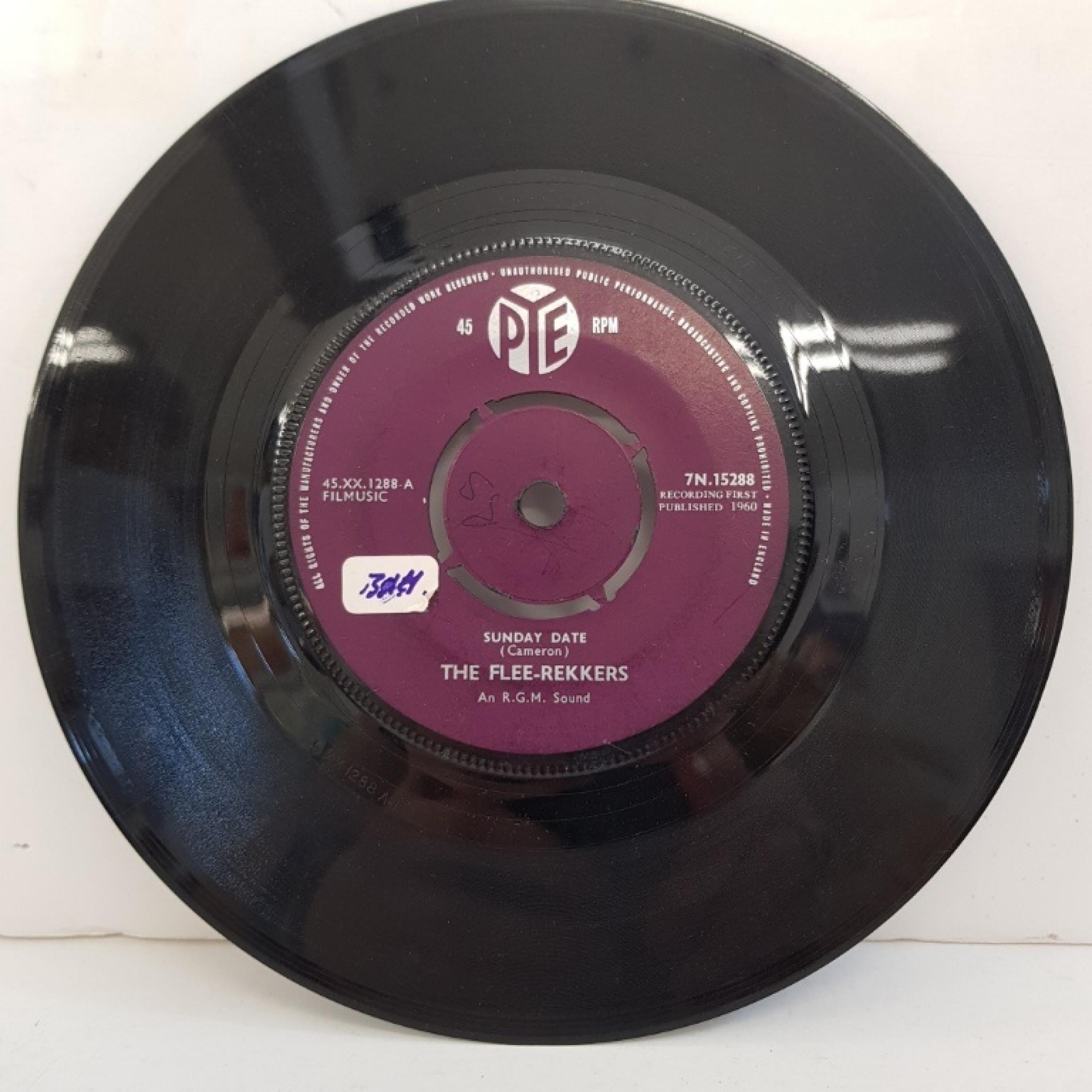 Shift Less Sam THE FLEE-REKKERS, sunday date, B side shiftless sam, 7N.15288, 7