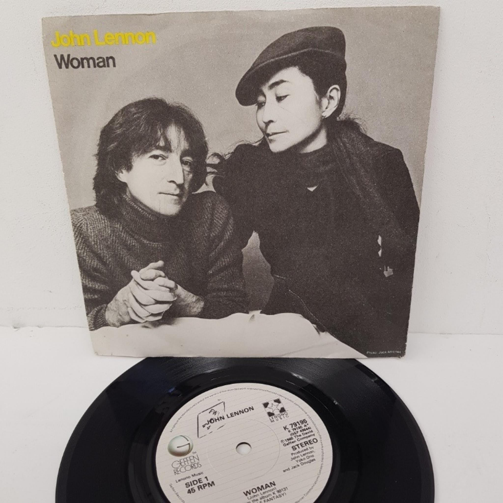 John Lennon Woman B Side Beautiful Boys Yoko Ono K 7 Inch Single