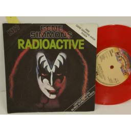 GENE SIMMONS radioactive, 7 inch single, red vinyl, CAN 134