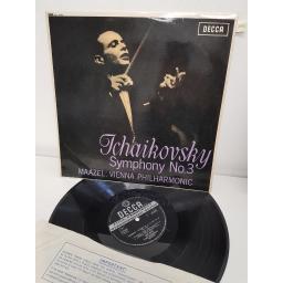TCHAIKOVSKY, MAAZEL, VIENNA PHILHARMONIC, symphony no. 3, SXL 6163, 12" LP