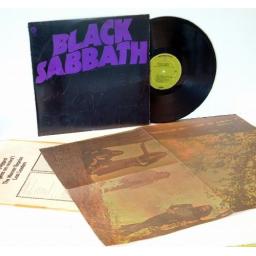 BLACK SABBATH Master of Reality. EXTREMELY RARE First USA pressing complete with VERY RARE POSTER and extra track listing on label, STEP UP, DEATHMASK and THE HAUNTING, 1971 on the Solid Green Warner Bros label.