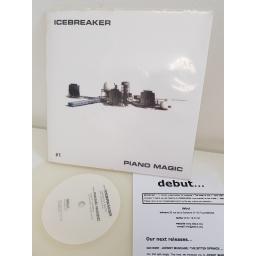 ICEBREAKER/PIANO MAGIC, side A ICEBREAKER-leody for nato, side B PIANO MAGIC-french mittens, debt001sp, CLEAR VINYL, 7'' single