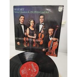 MOZART, QUARTETTO ITALIANO, string quartets K.158, 159, 160 and 168 works for string quartet , volume 3 , 6500 172, 12" LP