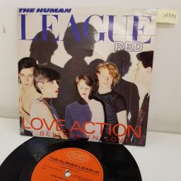 THE HUMAN LEAGUE, love action I believe in love , B side hard times, VS 435, 7" single
