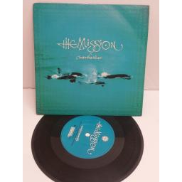 THE MISSION into the blue, bird of passage. 7 inch picture sleeve. MYTH 10