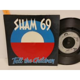 SHAM 69 tell the children, PICTURE SLEEVE, 7 inch single, POSP 136