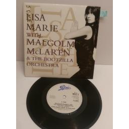 LISA MARIE with MALCOLM McLAREN & THE BOOTZILLA ORCHESTRA something's jumping in your shirt WALTZ3. 7" PICTURE SLEEVE SINGLE
