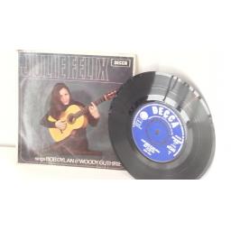 JULIE FELIX sings bob dylan and woody guthrie, picture sleeve 7 inch single, DFE. 8613