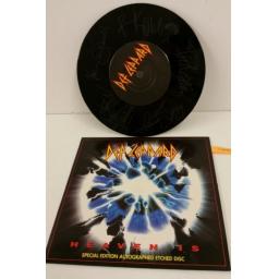 DEF LEPPARD heaven is, 7 inch single, single sided, etched, LEP 9