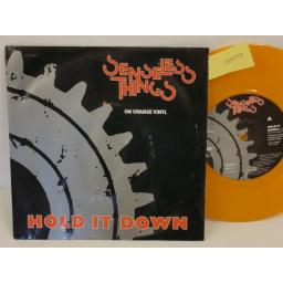 SENSELESS THINGS hold it down, PICTURE SLEEVE, 7 inch single, orange vinyl, 657926 7