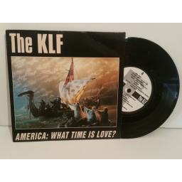 THE KLF America: what time is love? 7 inch picture sleeve. KLF USA4