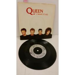 QUEEN i want it all, 7 inch single, QUEEN 10