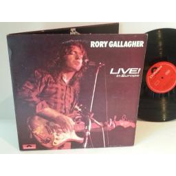 Rory Gallagher LIVE IN EUROPE, gatefold, 2383 112