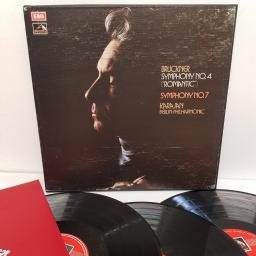 Karajan / Berlin Philharmonic - Bruckner ‎– Symphony No. 4 ("Romantic") / Symphony No. 7, SLS 811, 3x12" LP, box set