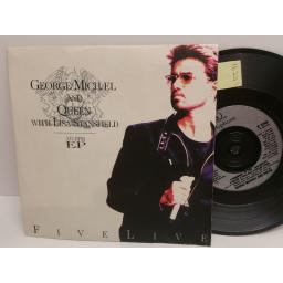 GEORGE MICHAEL AND QUEEN with LISA STANSFIELD five live 33 1/3 rpm EP uk 7 inch PICTURE SLEEVE r6340