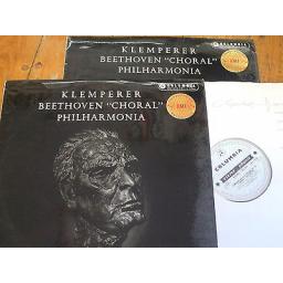 KLEMPERER, BEETHOVEN, PHILHARMONIA, symphony no.9 ''choral'', 12" LP SAX 2276, 2 RECORD SET