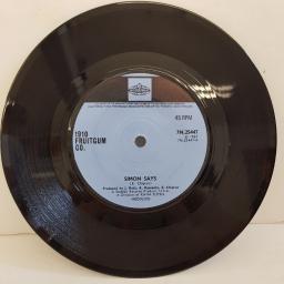 1910 FRUITGUM CO., simon says, B side reflections from the looking glass, 7N.25447, 7" single