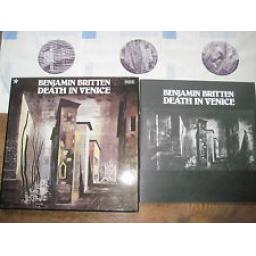 BENJAMIN BRITTEN death in venice, 3 x lp, libretto, SET 581-3