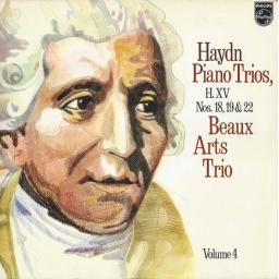 HAYDN, THE BEAUX ARTS TRIO, piano trios, H.XV nos. 18, 19 & 22 volume 4 , 6500 521, 12" LP