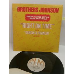 THE BROTHERS JOHNSON right on time ( SPECIAL LIMITED EDITION 12" single) , AMS 7313