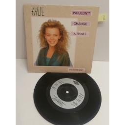 KYLIE wouldn't change a thing & it's no secret 7" picture sleeve single PWL42