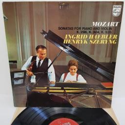 Mozart, Ingrid Haebler • Henryk Szeryng ‎– Sonatas For Piano And Violin K. 296, K. 304, K. 526, 6500 053, 12" LP