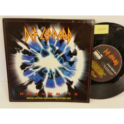 DEF LEPPARD heaven is, 7 inch single, single sided, etched, LEP 9.