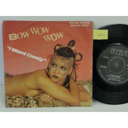 BOW WOW WOW i want candy, PICTURE SLEEVE, 7 inch single, single sided, etched, RCA 238