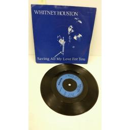 WHITNEY HOUSTON saving all my love for you, 7 inch single, ARIST 640