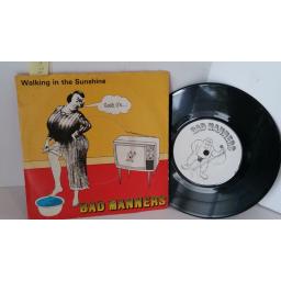 BAD MANNERS walking in the sunshine, 7 inch single, MAG 197