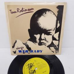 TOM ROBINSON, war baby, B side hell yes, NIC 2, 7" single