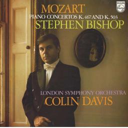MOZART, STEPHEN BISHOP, LONDON SYMPHONY ORCHESTRA, COLIN DAVIS, piano concertos K.467 and K.503, 6500 431, 12" LP