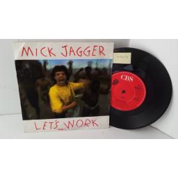 MICK JAGGER let's work, 7" single, 651028 7