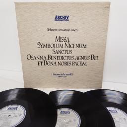 Johann Sebastian Bach ‎– Missa Symbolum Nicenum Sanctus Osanna, Benedictus, Agnus Dei Et Dona Nobis Pacem (Messe In H-Moll) BWV 232, 14 190/92, 3x12" LP, box set, mono