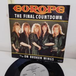 EUROPE, the final countdown, B side on broken wings, A 7127, 7" single