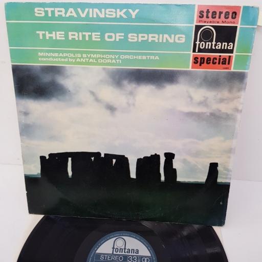 Stravinsky, Minneapolis Symphony Orchestra Conducted By Antal Dorati ‎– The Rite Of Spring, SFL 14009, 12" LP