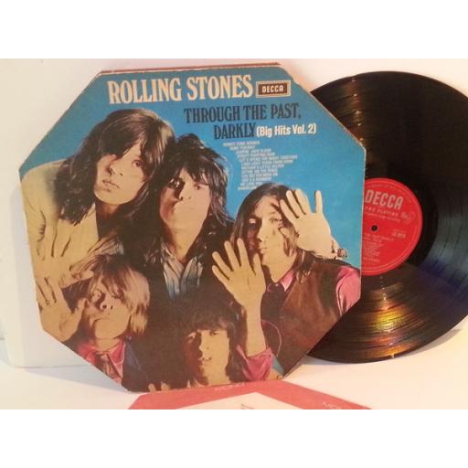 Rolling Stones THROUGH THE PAST, DARKLY BIG HITS VOL. 2, octagaonal die cut sleeve. LK. 5019