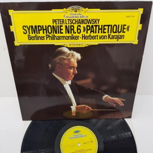 Peter I. Tschaikowsky, Berliner Philharmoniker, Herbert Von Karajan ‎– Symphonie Nr. 6 "Pathétique", 2530 774, 12" LP
