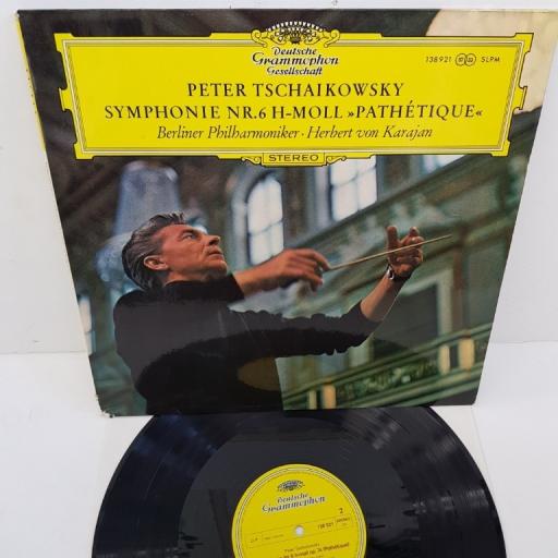 Peter Tschaikowksy - Berliner Philharmoniker · Herbert von Karajan ‎– Symphonie Nr.6 h-moll »Pathétique«, 138 921, 12" LP