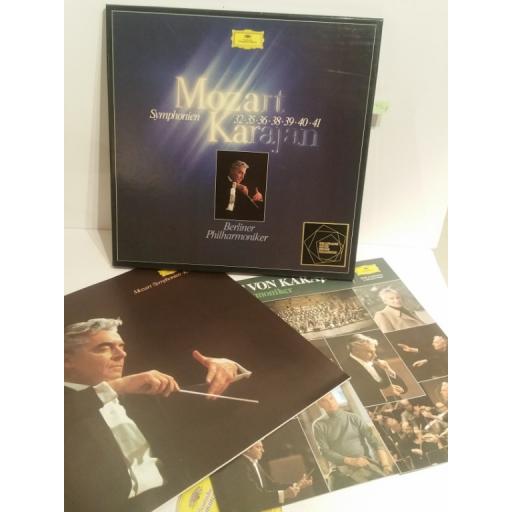 Mozart- Karajan, Berliner Philharmoniker,  Symphonien 32 · 35 · 36 · 38 · 39 · 40 · 41. 3LP.STEREO 2740 189