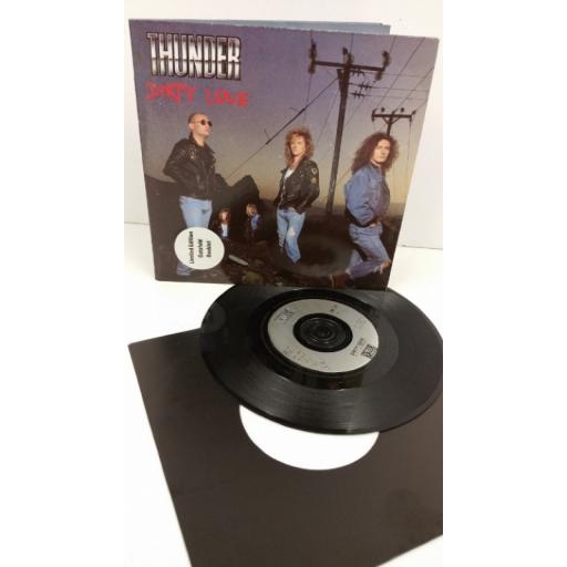 THUNDER dirty love, 7 inch single, gatefold, limited edition, EMG 126