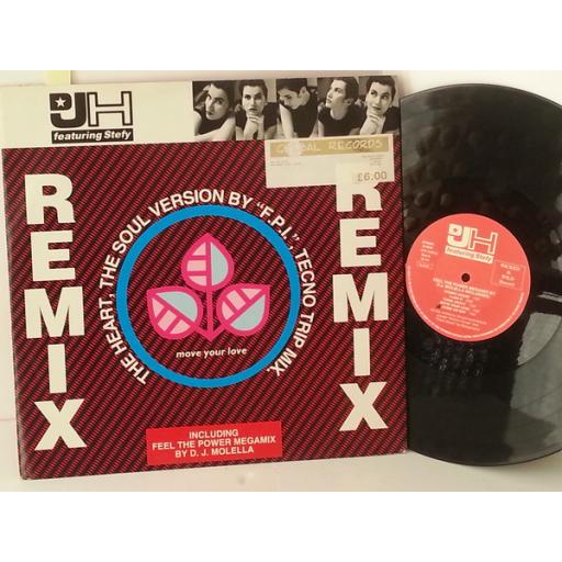 DJ H FEATURING STEFY move your love remix, 12 inch single, 3 tracks, WW 005RX