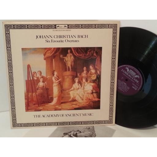 J.C BACH six favourite overtures THE ACADEMY OF ANCIENT MUSIC, DSLO 525, info insert