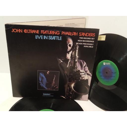 JOHN COLTRANE FEATURING PHAROAH SANDERS llive in seattle, gatefold, double album, AIMPL 25042