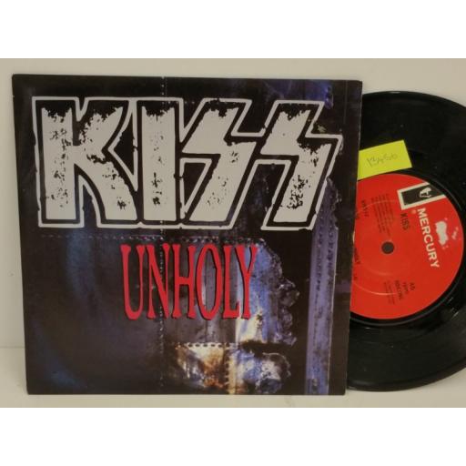 KISS unholy, PICTURE SLEEVE, 7 inch single, KISS 12