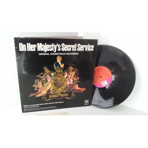 JOHN BARRY on her majesty's secret service (original motion picture soundtrack), gatefold, UAS 29020