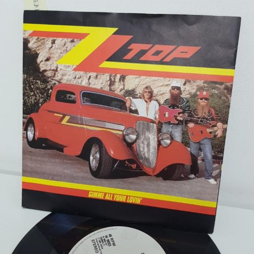ZZ TOP, gimme all your lovin' edit , B side if I could only flag her down, W 9693, 7" single