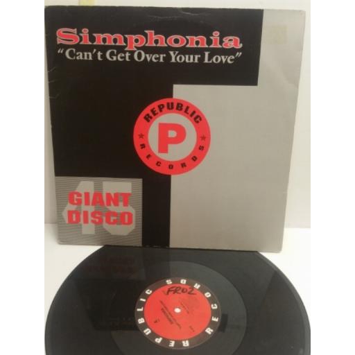 SIMPHONIA can't get over your love LIST028 3 TRACK 12" SINGLE