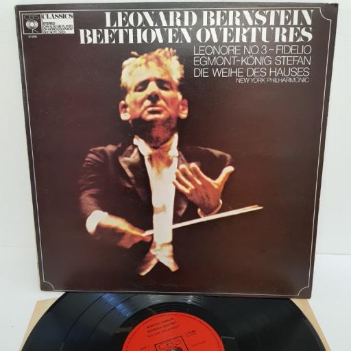 Beethoven - Leonard Bernstein, The New York Philharmonic Orchestra ‎– Beethoven Overtures: Leonore No. 3 - Fidelio - Egmont - König Stefan - Die Weihe Des Hauses, 61209, 12" LP