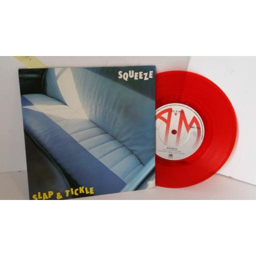 SQUEEZE slap and tickle, 7 inch single, red vinyl, AMS 7466